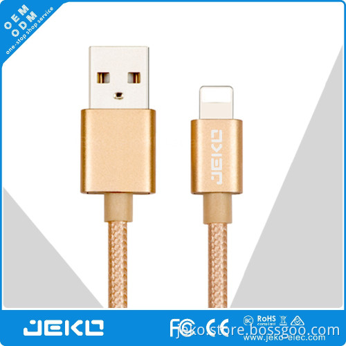 Good quality MFI Braided wire data cable metal cover never fall off